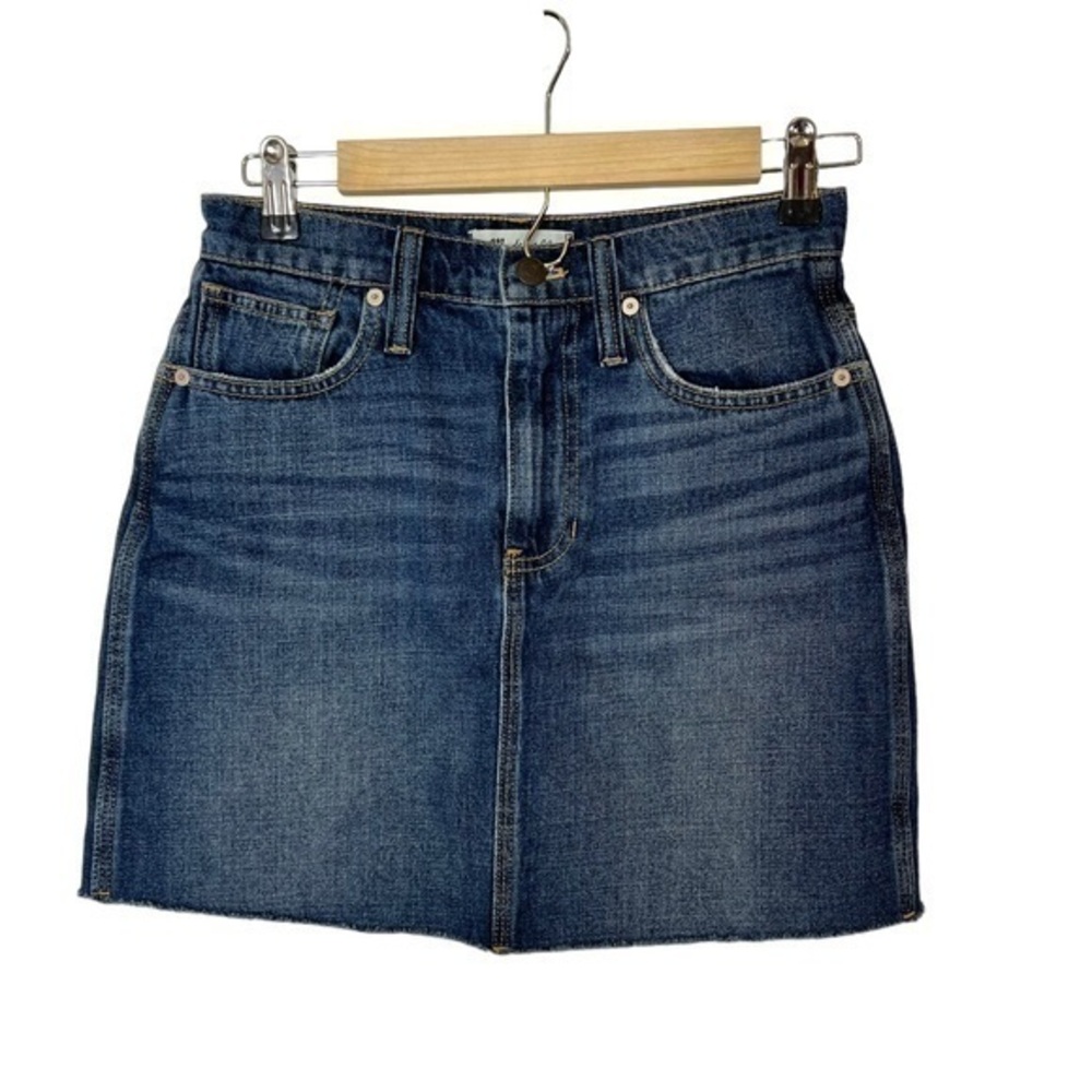 Madewell Rigid Denim Straight Mini Skirt: Reworked Edition - Picture 2 of 11